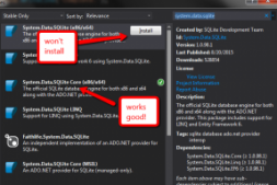 nuget 安装Sqlite $(BuildTaskAssembly) 计算结果无效