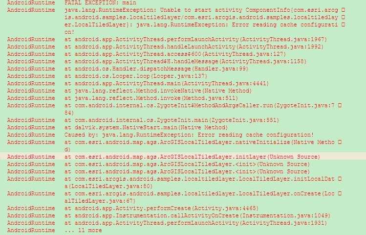 Arcgis for Android加载tpk文件遇到的错误