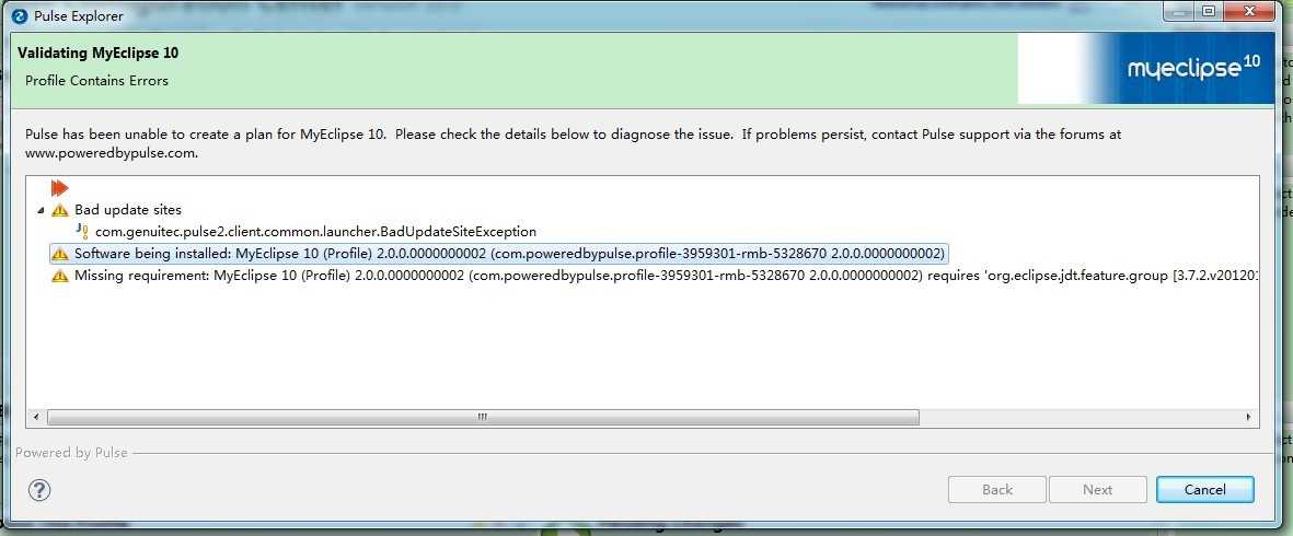 myeclipse10安装JBPM插件时出现问题