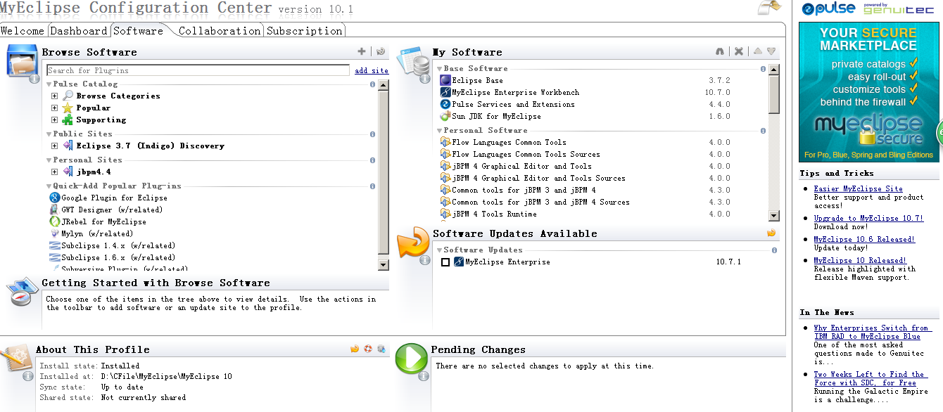 myeclipse10安装JBPM插件时出现问题