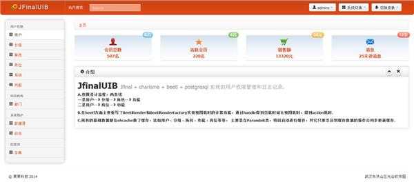 基于Jfinal实现的权限管理系统 JfinalUIB