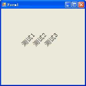 怎么写才能写的字向上斜后，全部画的字 测试1 , 测试2 , 测试3的“测”在一个水平线上