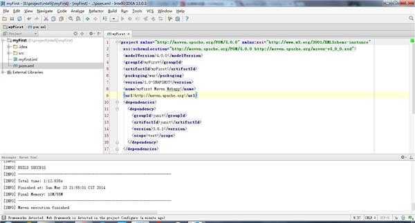 intellij13 教程（01）-利用maven开发第一个web项目Hello wold