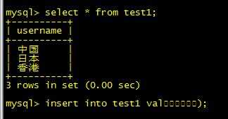 CentOS 6.5 mysql5.5 SecureCRT环境下 mysql命令行不能输入中文